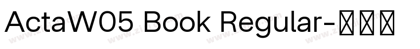 ActaW05 Book Regular字体转换